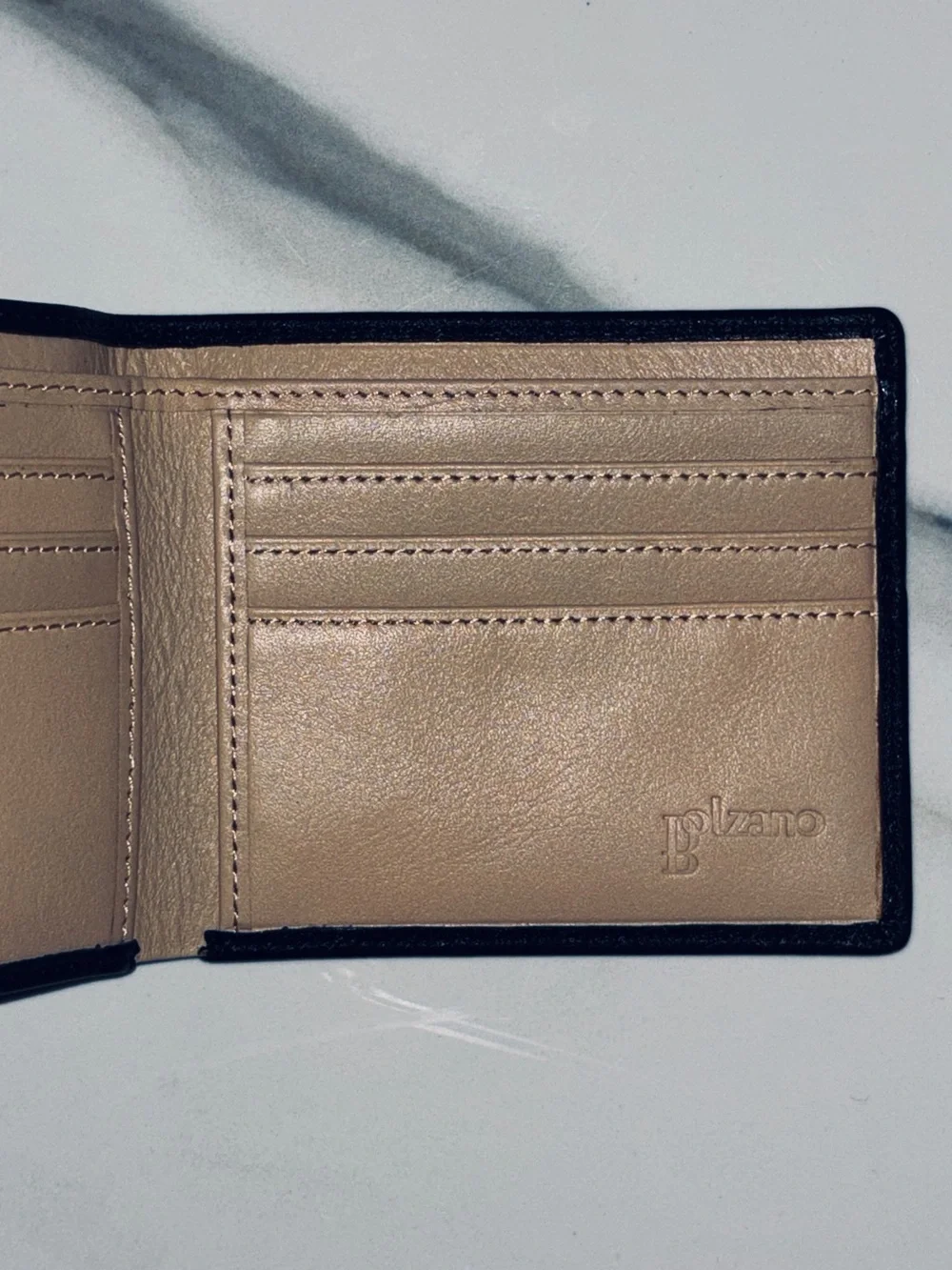 Bolzano Genuine Leather Bifold Wallet Black Tan NWT Boxed Men’s Luxur